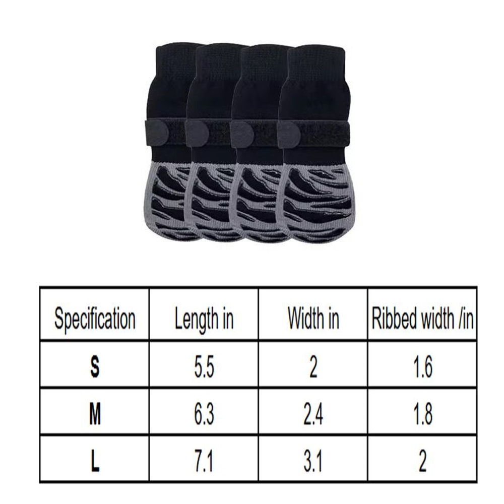 Non Slip Dog Socks With Straps For Hardwood Floors And Outdoor Paw Protection 8