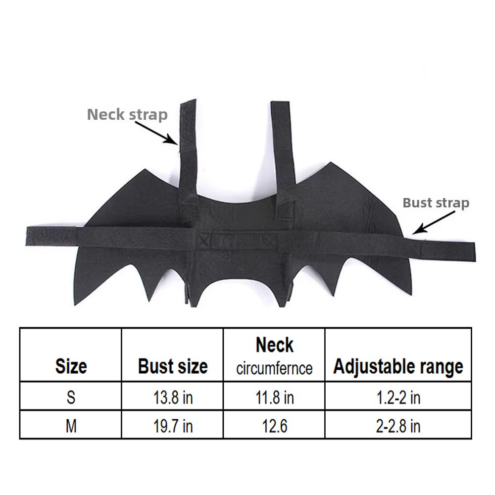 Cat Devil Costume TwoPiece Set With Bat Wings For Cats And Horn Headband 2