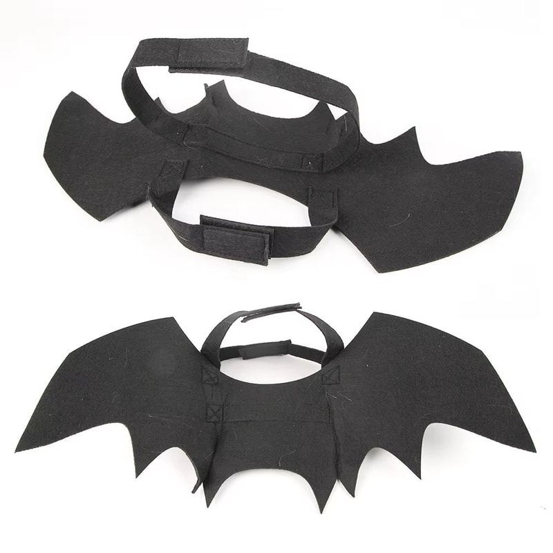 Cat Devil Costume TwoPiece Set With Bat Wings For Cats And Horn Headband 3