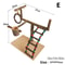 Solid Wood Parrot Training Stand Tabletop Bird Perch Playground 5