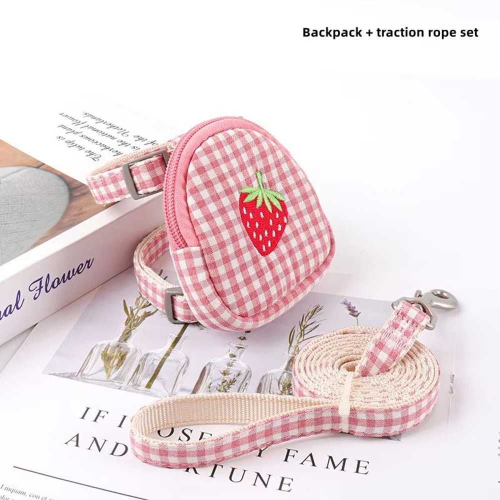 Breathable EscapeProof Cat Harness With Backpack Leash Set Adjustable Chest Strap 7