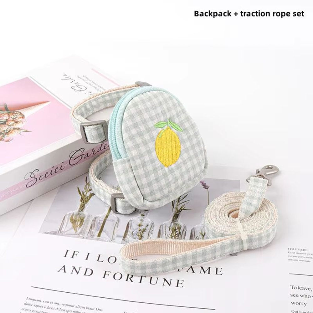 Breathable EscapeProof Cat Harness With Backpack Leash Set Adjustable Chest Strap 9