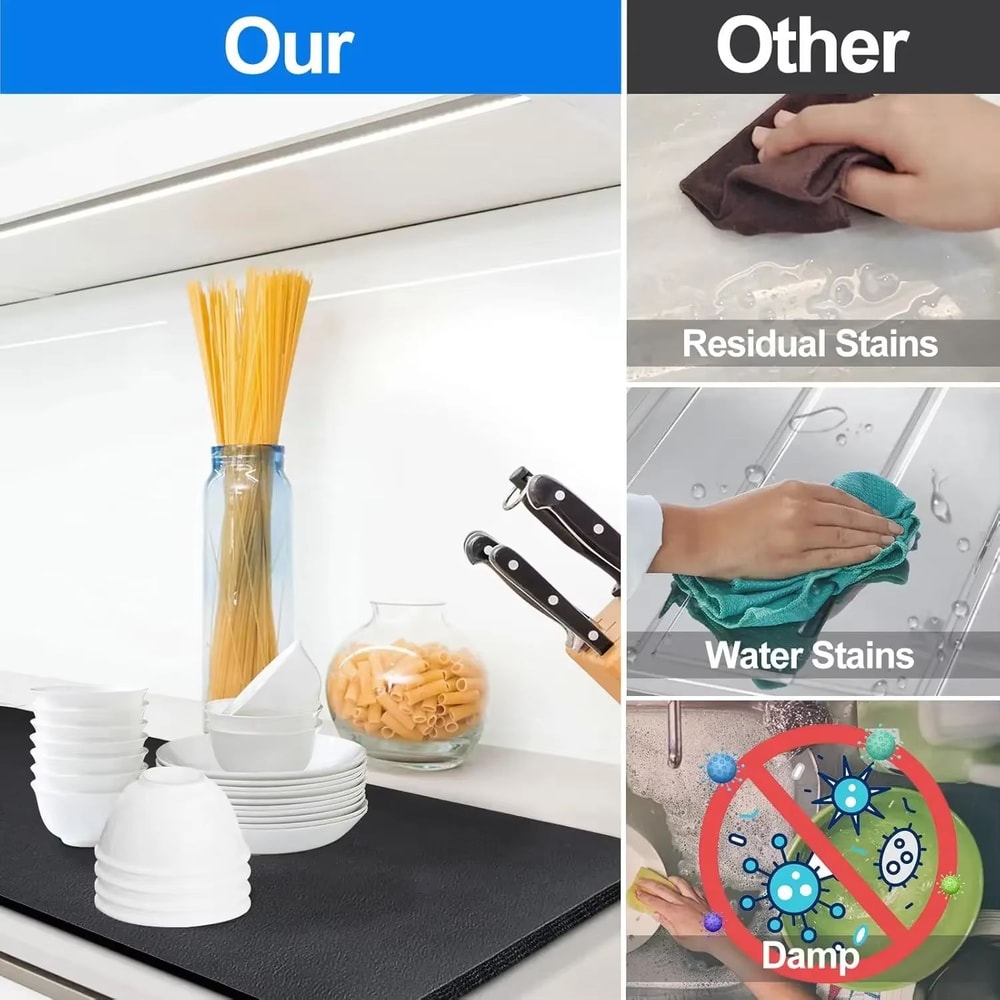 StainResistant Coffee Station Coffee Maker Mat With Nonslip Rubber Backing And Quickdry Absorbent D 2