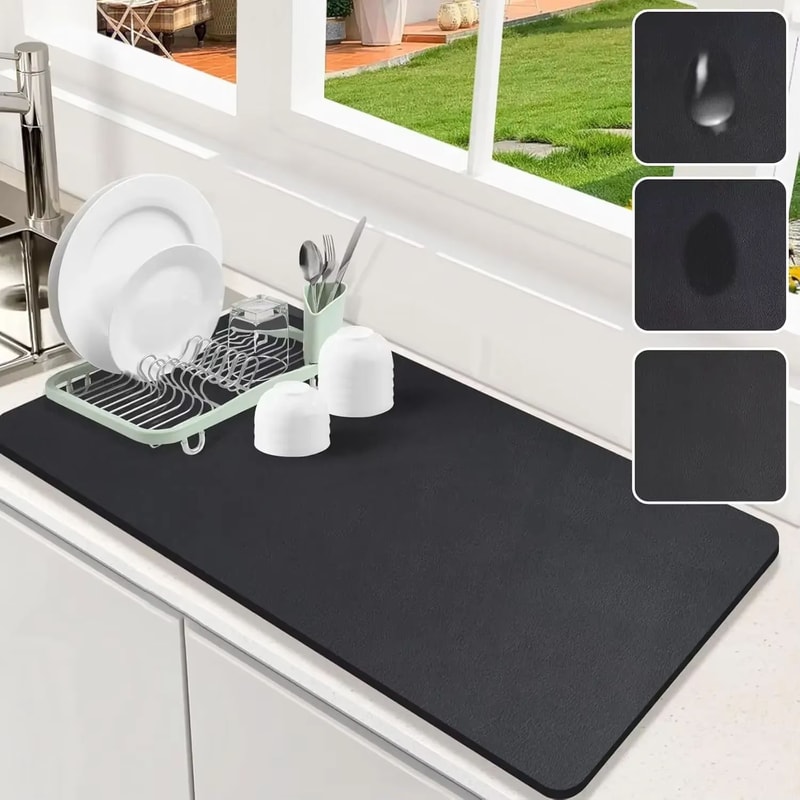 StainResistant Coffee Station Coffee Maker Mat With Nonslip Rubber Backing And Quickdry Absorbent D 3