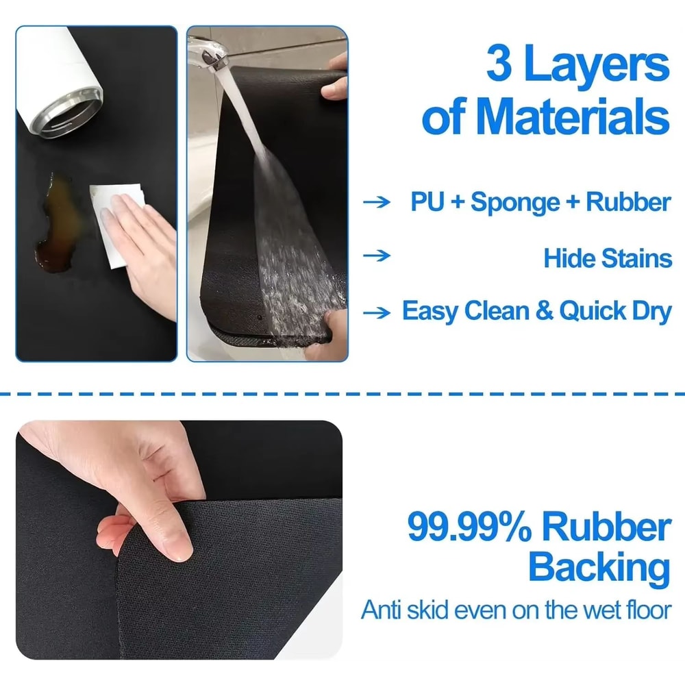 StainResistant Coffee Station Coffee Maker Mat With Nonslip Rubber Backing And Quickdry Absorbent D 4