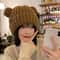 Chunky Bear Ear Slouchy Ear Flap Beanie For Women 5