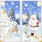 Reusable Christmas Window Clings Snowman Tree White Static Decals For Glass Doors 6