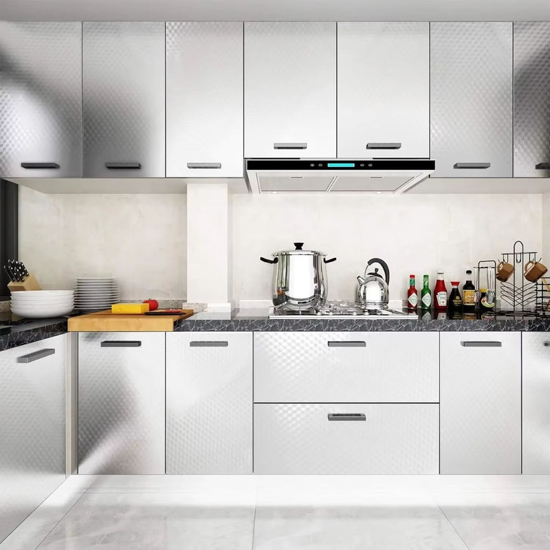 Stove Splash Guard Aluminum Foil Backsplash Roll SelfAdhesive OilResistant Kitchen Wallpaper 0