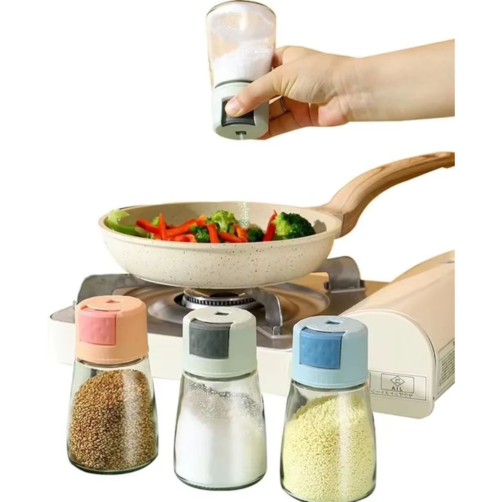 Precision Salt Dispenser PressType Spice Dispenser Quantitative Seasoning Bottle 5