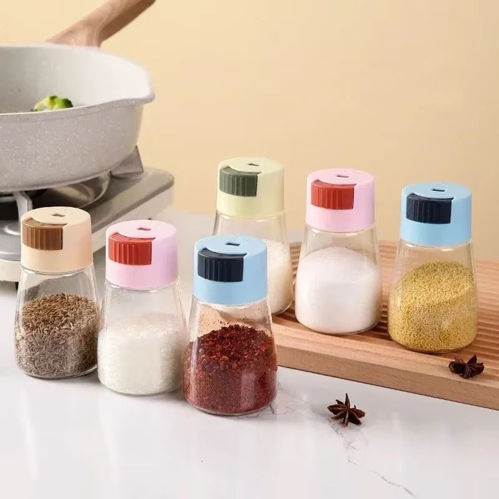 Precision Salt Dispenser PressType Spice Dispenser Quantitative Seasoning Bottle 2