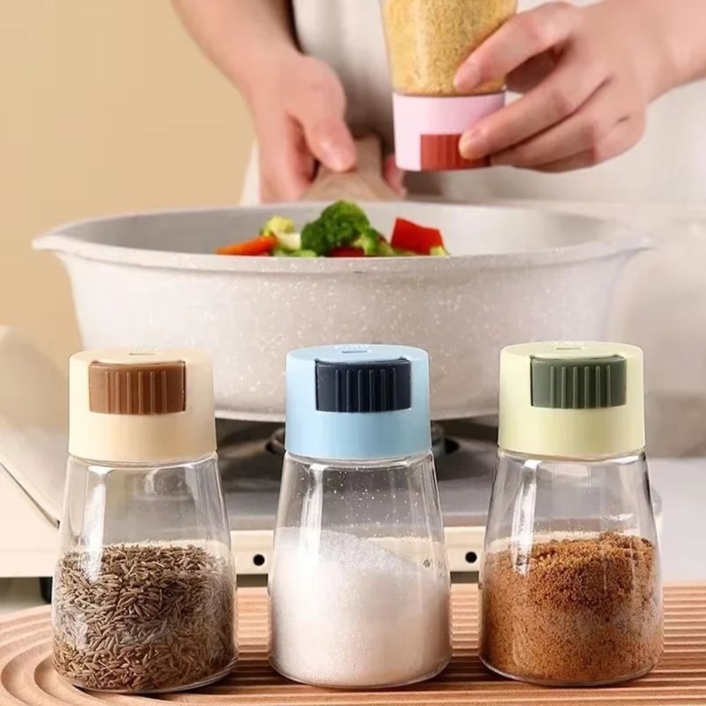 Precision Salt Dispenser PressType Spice Dispenser Quantitative Seasoning Bottle 3