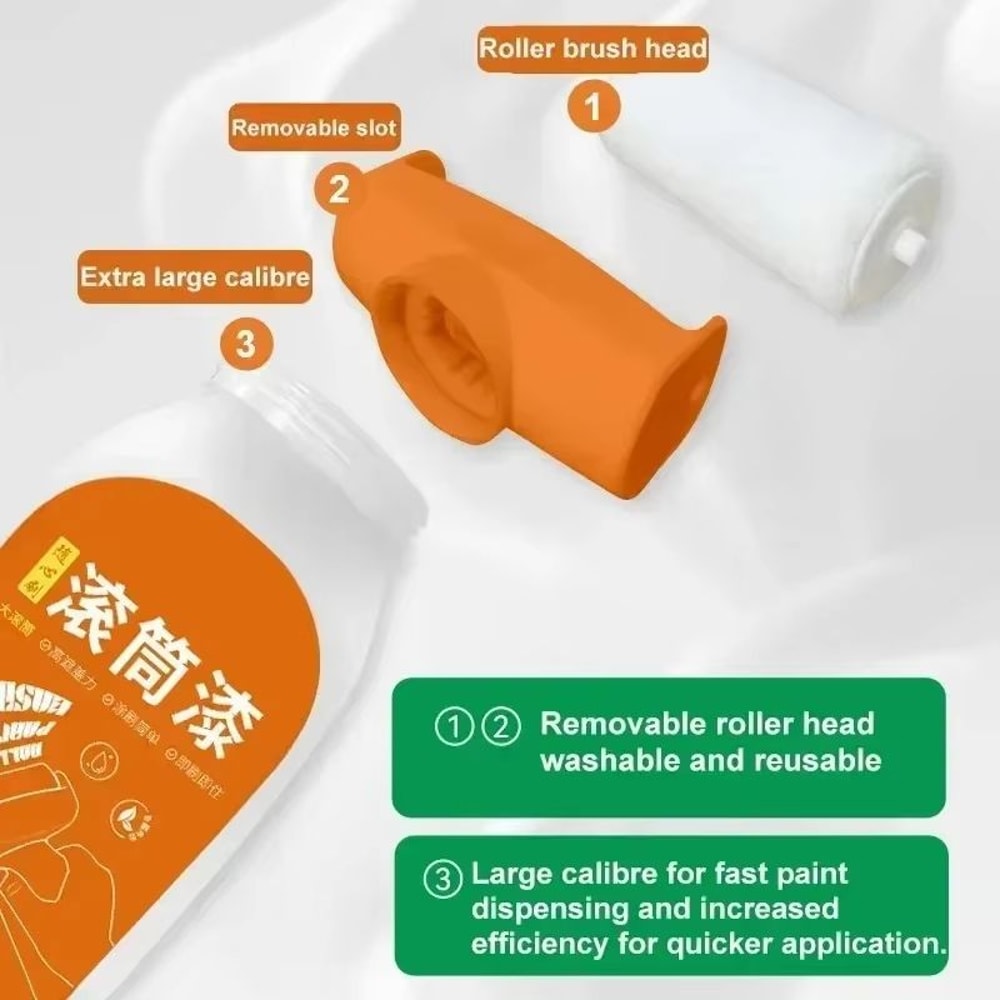 2in1 Refinish Wall Repair Paint Roller With Odorless Wall Repair Paint For Fast Touchups On Walls A 5