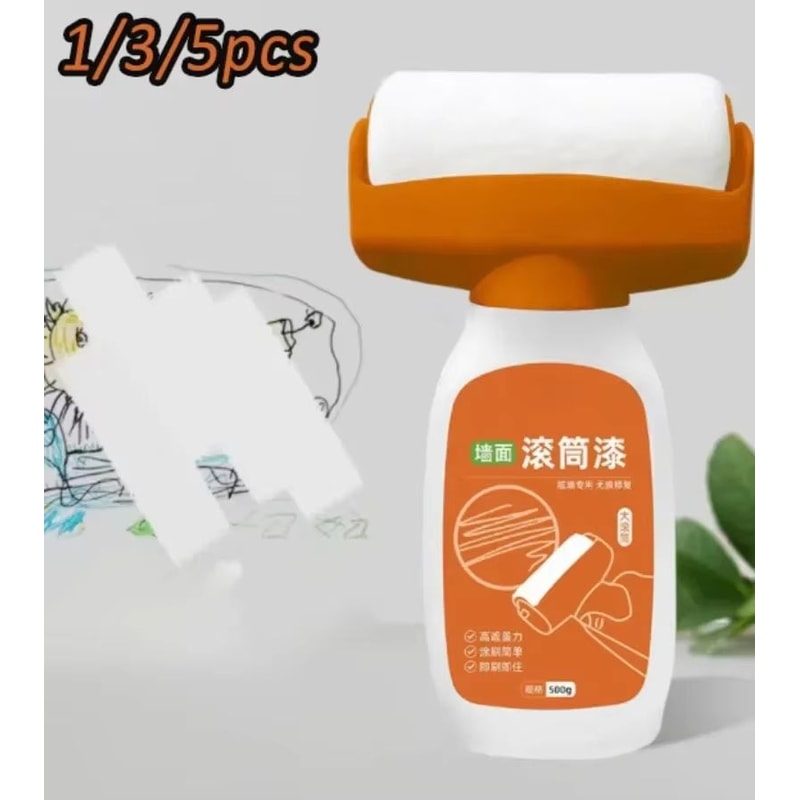 2in1 Refinish Wall Repair Paint Roller With Odorless Wall Repair Paint For Fast Touchups On Walls A 0