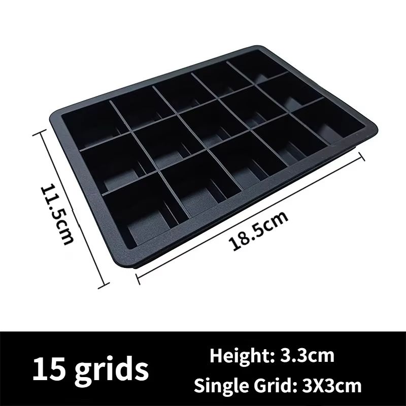 Large Square Silicone Ice Cube Mold Tray 46815 Grid For DIY Cocktail Ice 10