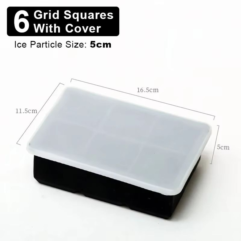 Large Square Silicone Ice Cube Mold Tray 46815 Grid For DIY Cocktail Ice 12