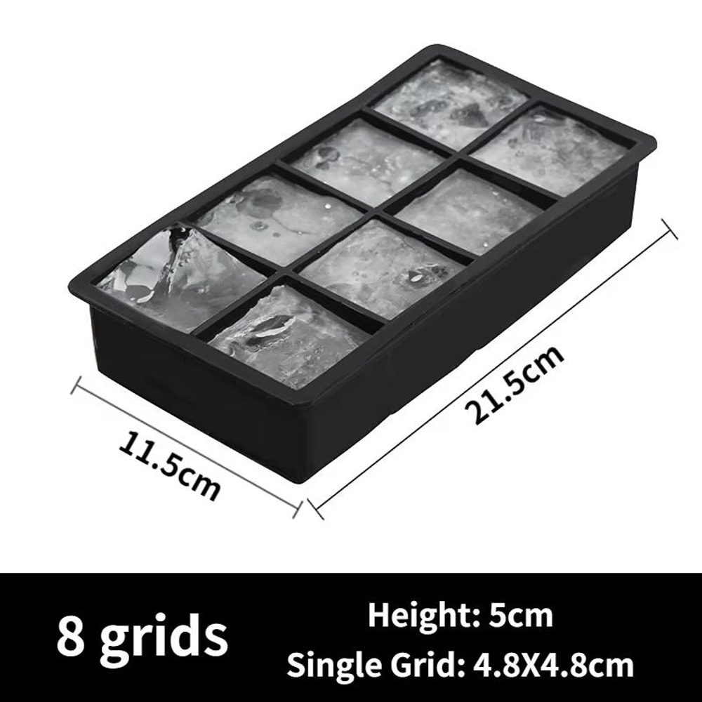 Large Square Silicone Ice Cube Mold Tray 46815 Grid For DIY Cocktail Ice 9