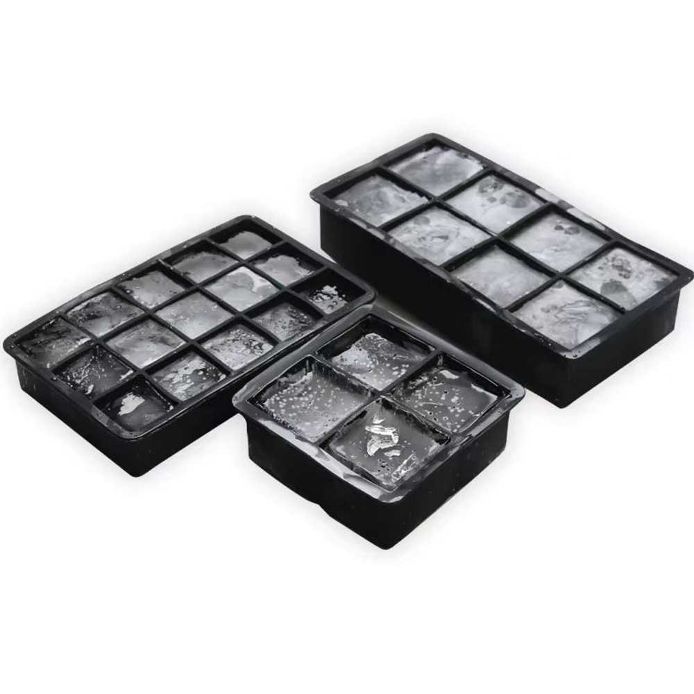 Large Square Silicone Ice Cube Mold Tray 46815 Grid For DIY Cocktail Ice 4