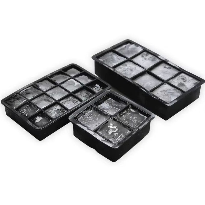 Large Square Silicone Ice Cube Mold Tray 46815 Grid For DIY Cocktail Ice 4