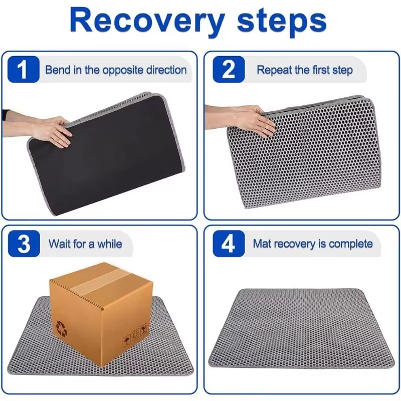 Waterproof DoubleLayer EVA Cat Litter Mat For Clean Floors 2