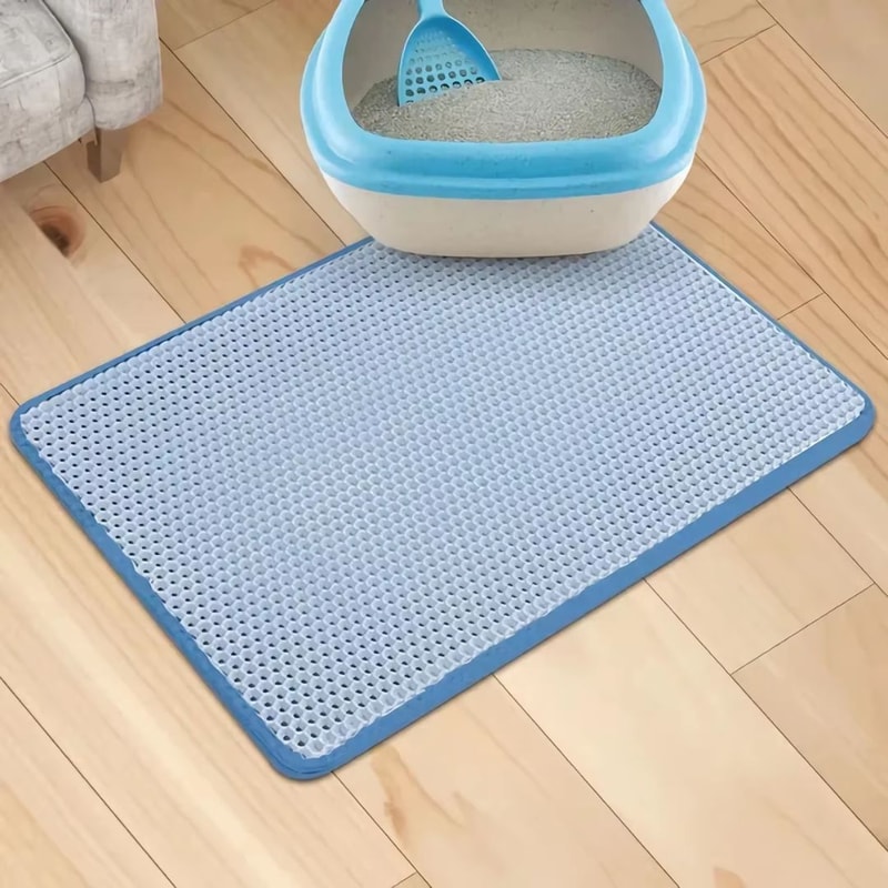 Waterproof DoubleLayer EVA Cat Litter Mat For Clean Floors 7