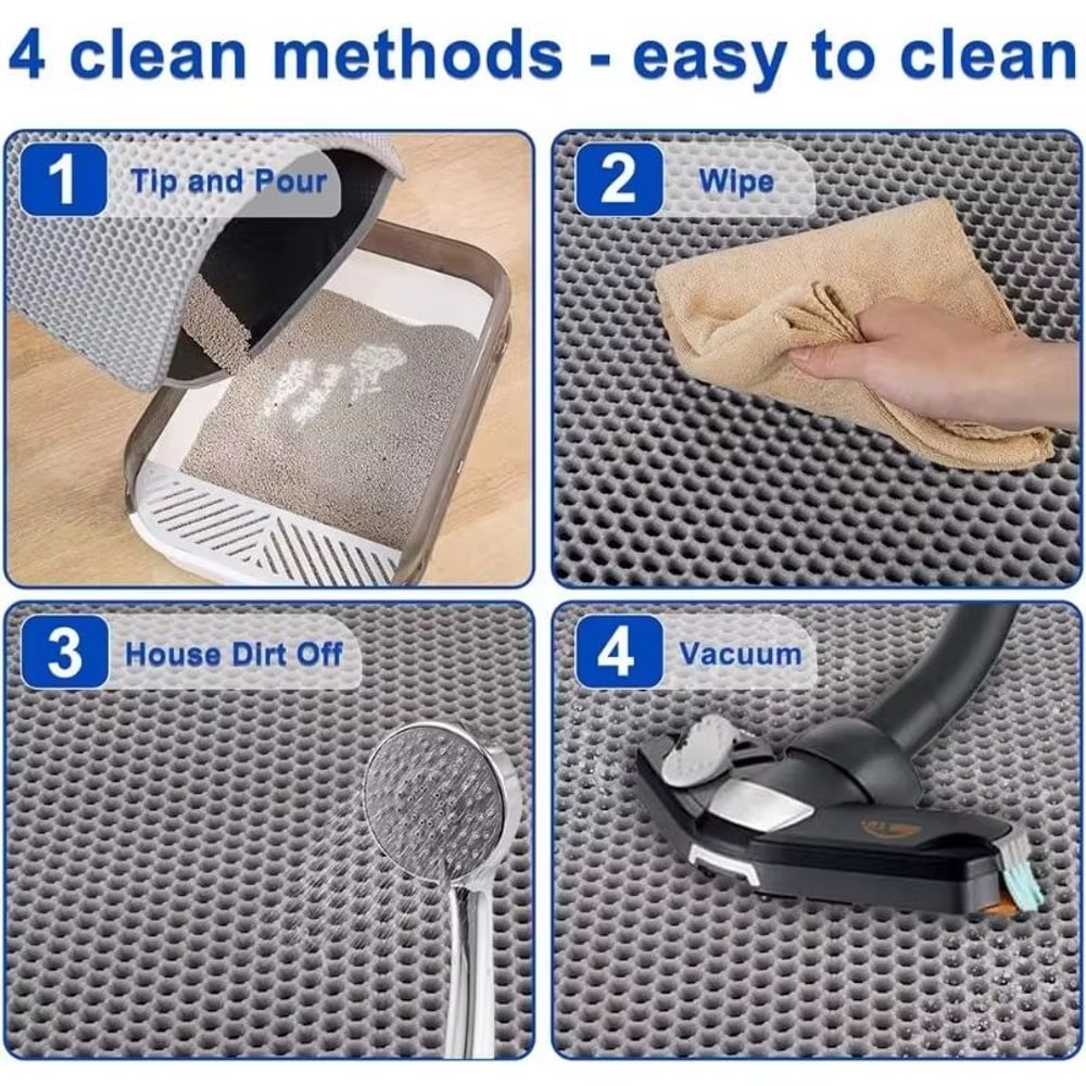 Waterproof DoubleLayer EVA Cat Litter Mat For Clean Floors 5