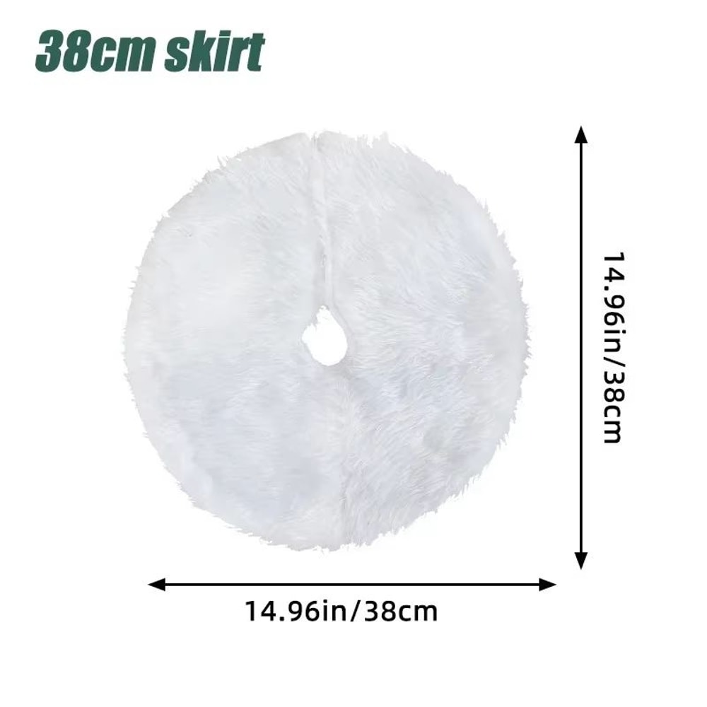 Red Snowflake Mini Christmas Tree Skirt Tabletop Christmas Tree Mat 8