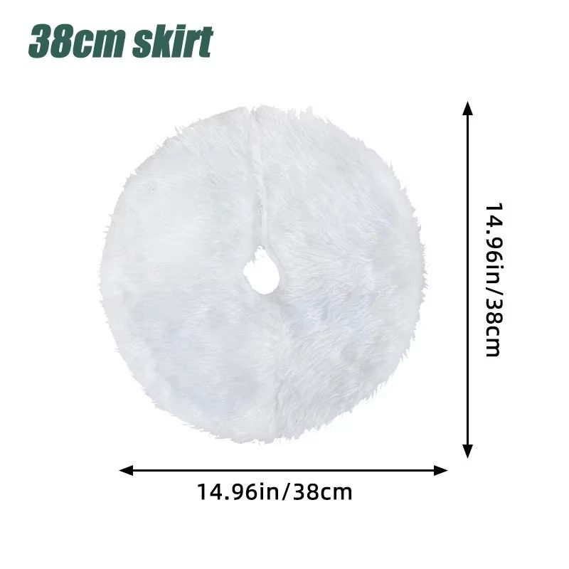 Red Snowflake Mini Christmas Tree Skirt Tabletop Christmas Tree Mat 8