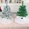 Red Snowflake Mini Christmas Tree Skirt Tabletop Christmas Tree Mat 4
