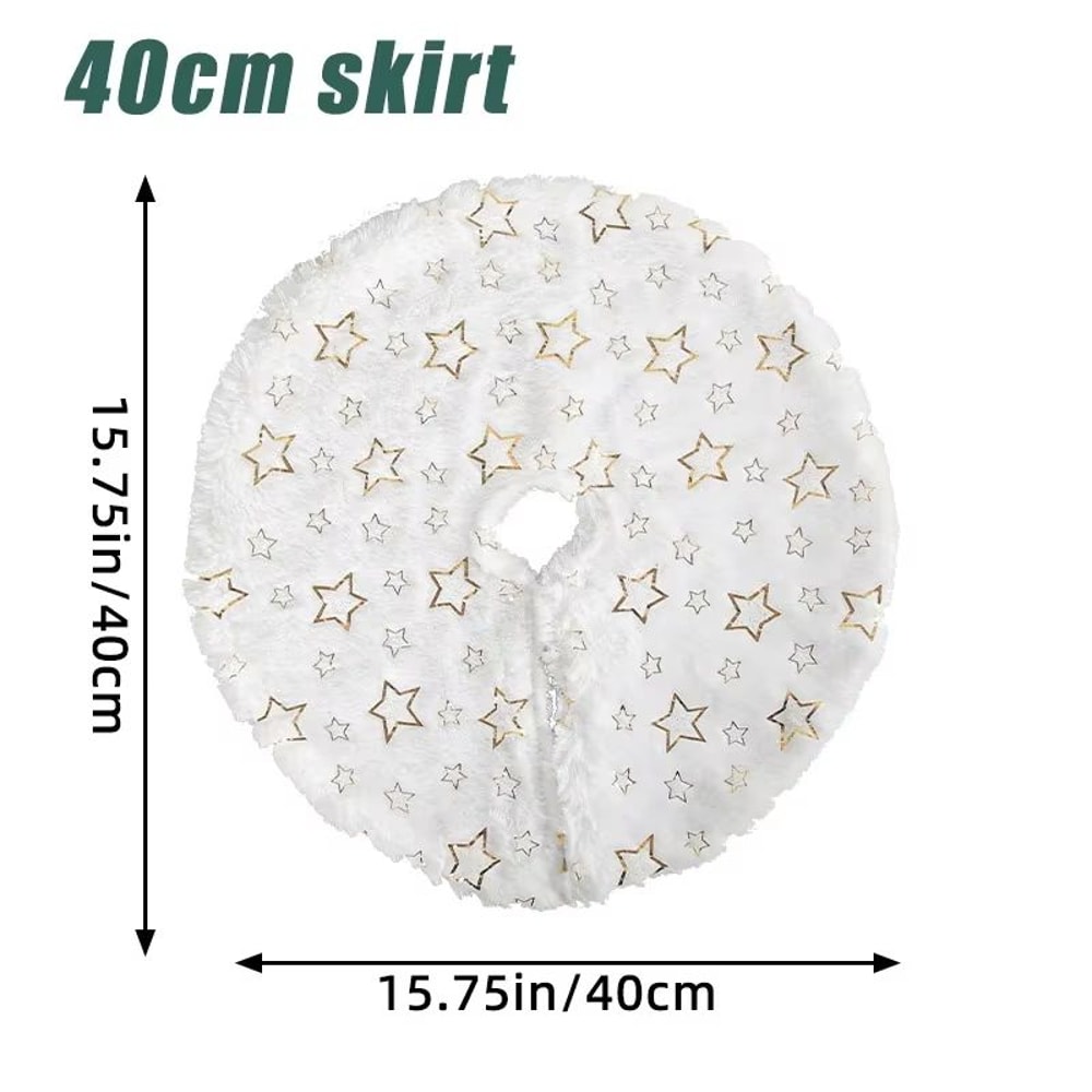 Red Snowflake Mini Christmas Tree Skirt Tabletop Christmas Tree Mat 9