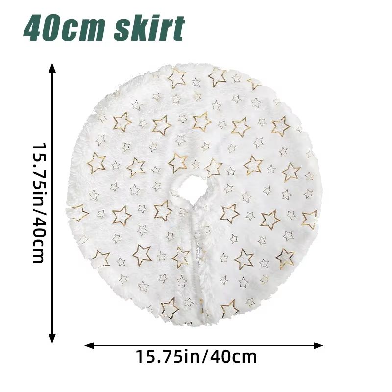 Red Snowflake Mini Christmas Tree Skirt Tabletop Christmas Tree Mat 9