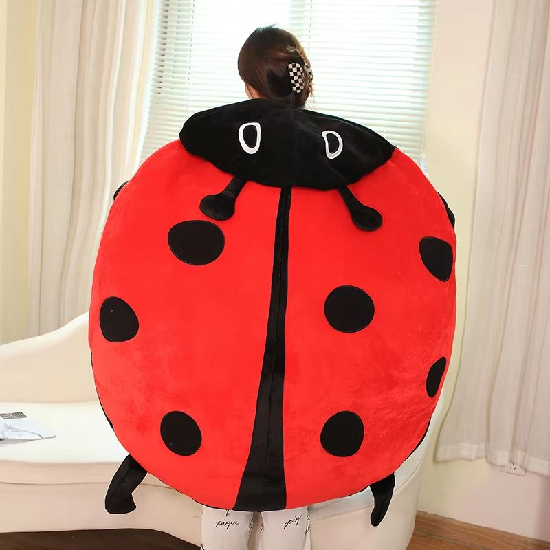 Wearable Ladybug Shell Plush Pillow 4