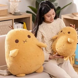soft potato plant plush throw pillow (10–53cm) cozy cute spud cushion