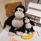 Cute Cartoon Black Gorilla Plush Toy Soft Stuffed Animal Gift For Kids 3