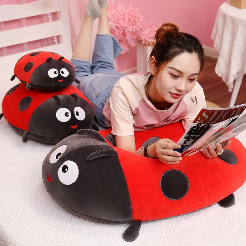 Kawaii Insect Plush Ladybug Plush Pillow And Back Cushion Plush 2