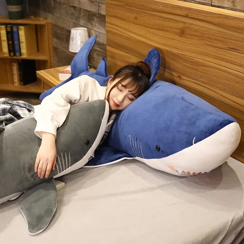 Giant Shark Plush Pillow For Sleeping Soft Stuffed Shark Body Cushion 2