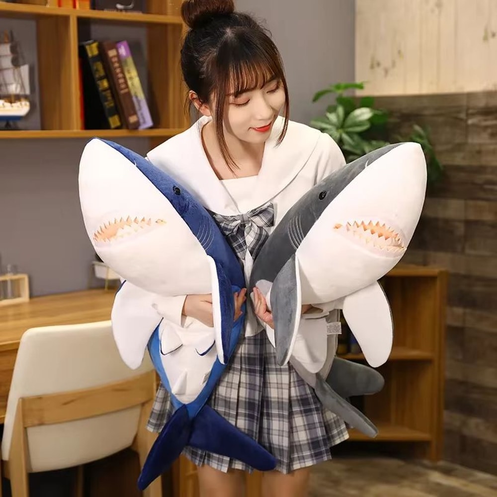 Giant Shark Plush Pillow For Sleeping Soft Stuffed Shark Body Cushion 3