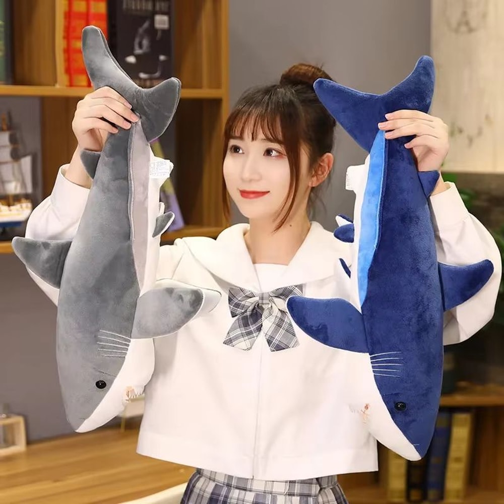 Giant Shark Plush Pillow For Sleeping Soft Stuffed Shark Body Cushion 0