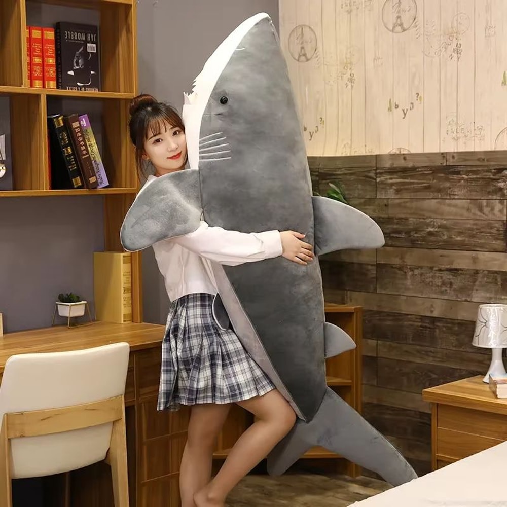 Giant Shark Plush Pillow For Sleeping Soft Stuffed Shark Body Cushion 4