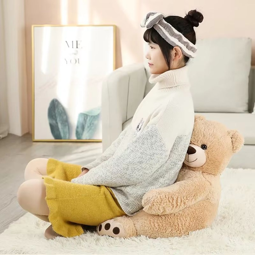 Cartoon Plush Animal Sofa Chair For Kids Soft Baby Floor Seat Teddy Bear Panda Unicorn Duck 0
