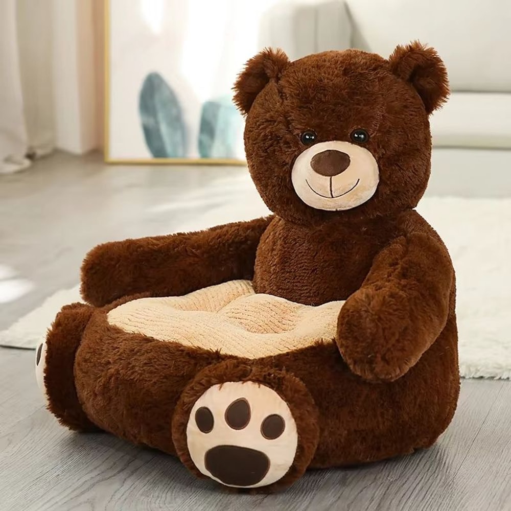Cartoon Plush Animal Sofa Chair For Kids Soft Baby Floor Seat Teddy Bear Panda Unicorn Duck 1