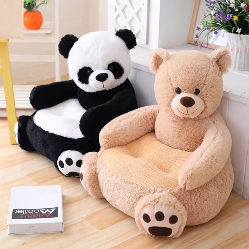 Cartoon Plush Animal Sofa Chair For Kids Soft Baby Floor Seat Teddy Bear Panda Unicorn Duck 3