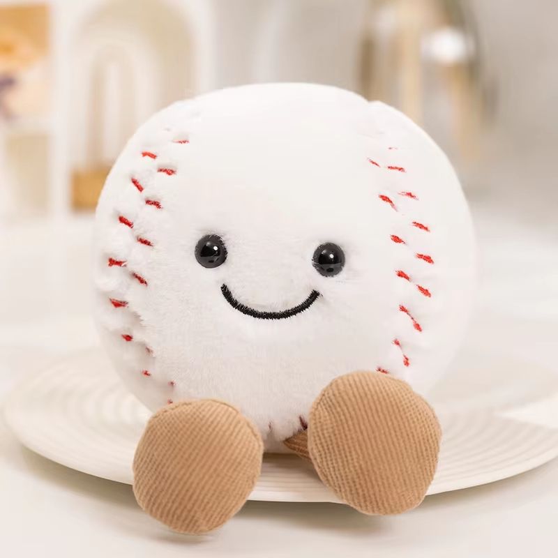 Cute Plush Tennis Ball Keychain Bag Charm Pendant 9