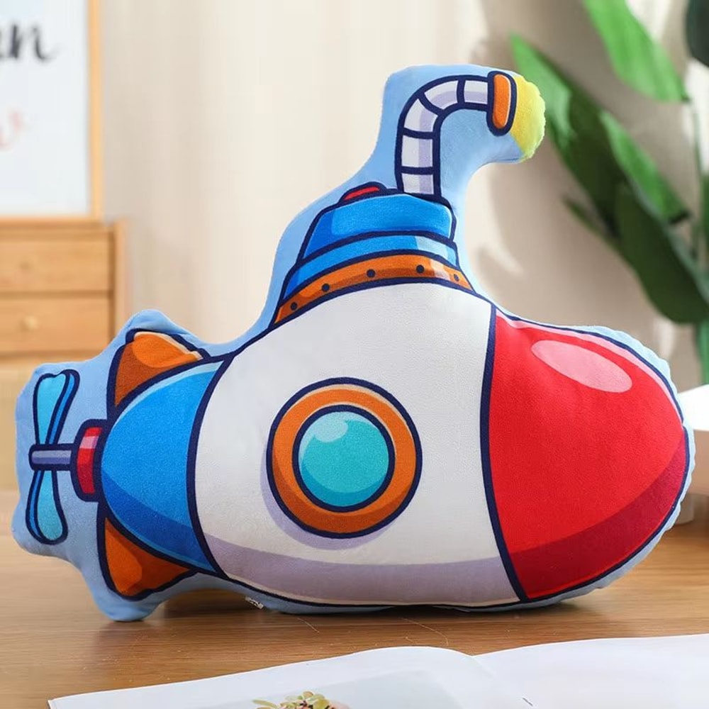 Cartoon Vehicle Plush Hug Pillow Police Car Fire Truck Excavator 13