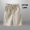 Mens CottonLinen Casual Shorts With Drawstring Waist Breathable Beach Gym Style 5