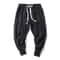 Mens CottonLinen Harem Joggers Relaxed DropCrotch Streetwear Pants 0