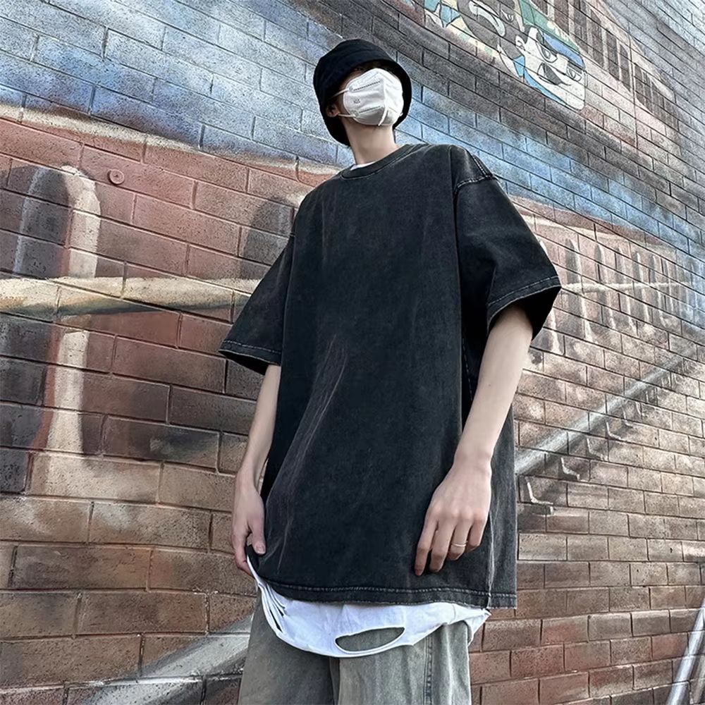 230G Heavyweight Oversized T Shirt Retro DropShoulder Unisex Tee 1