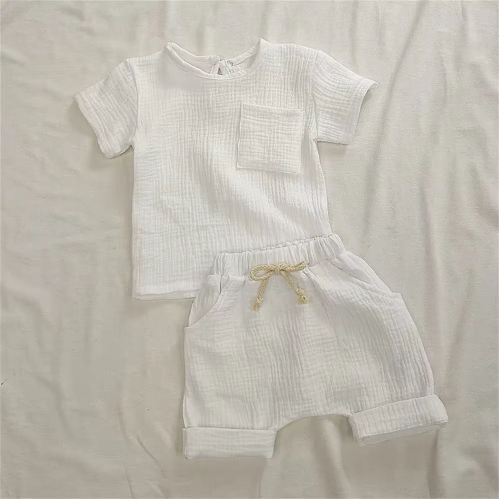 2Piece Baby Outfit Set In Soft Cotton TShirt And Shorts Newborn Clothes 6