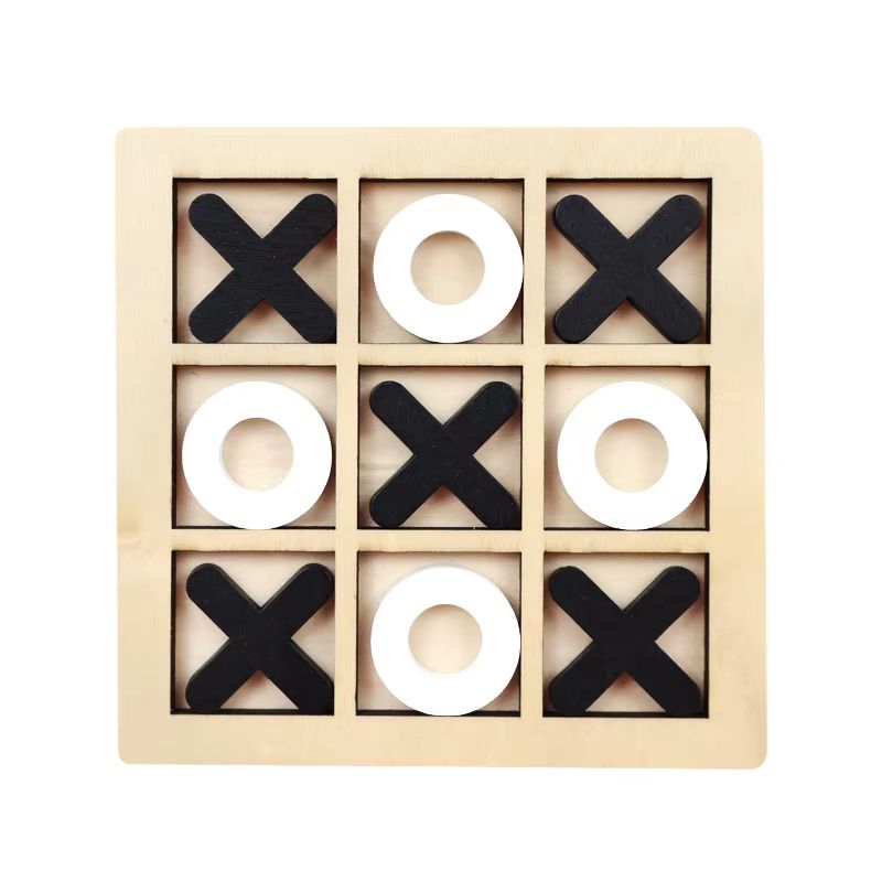 Mini Montessori Wooden Chess Game For Kids Portable BrainTraining Board 6