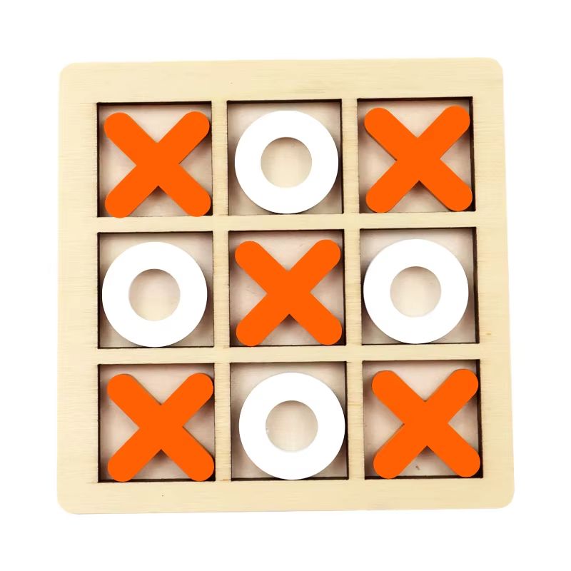Mini Montessori Wooden Chess Game For Kids Portable BrainTraining Board 7