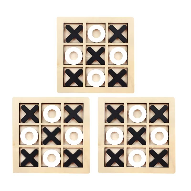 Mini Montessori Wooden Chess Game For Kids Portable BrainTraining Board 10